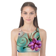 Love Amour Butterfly Colors Flowers Text Tank Bikini Top by Grandong