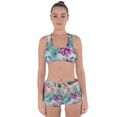 Love Amour Butterfly Colors Flowers Text Racerback Boyleg Bikini Set by Grandong