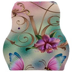 Love Amour Butterfly Colors Flowers Text Car Seat Velour Cushion  by Grandong