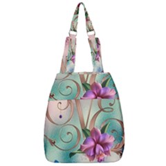 Love Amour Butterfly Colors Flowers Text Center Zip Backpack by Grandong