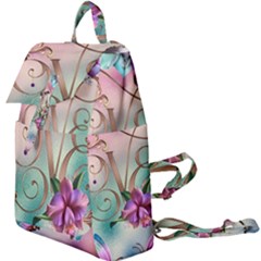 Love Amour Butterfly Colors Flowers Text Buckle Everyday Backpack by Grandong