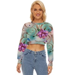 Love Amour Butterfly Colors Flowers Text Lightweight Long Sleeve Sweatshirt by Grandong