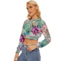 Love Amour Butterfly Colors Flowers Text Lightweight Long Sleeve Sweatshirt View2