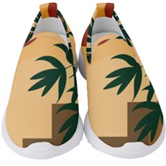 Arch Stairs Sun Branches Leaves Boho Bohemian Botanical Minimalist Nature Kids  Slip On Sneakers by Grandong