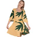 Arch Stairs Sun Branches Leaves Boho Bohemian Botanical Minimalist Nature Velour Kimono Dress View1