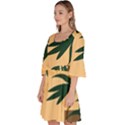 Arch Stairs Sun Branches Leaves Boho Bohemian Botanical Minimalist Nature Velour Kimono Dress View2