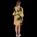 Arch Stairs Sun Branches Leaves Boho Bohemian Botanical Minimalist Nature Velour Kimono Dress View4