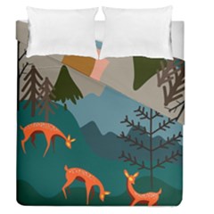 Roe Deer Animal Boho Bohemian Nature Duvet Cover Double Side (queen Size) by Grandong