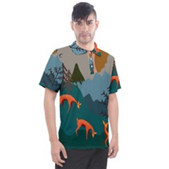 Roe Deer Animal Boho Bohemian Nature Men s Polo T-shirt by Grandong