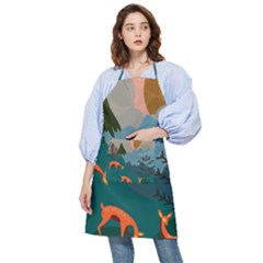 Roe Deer Animal Boho Bohemian Nature Pocket Apron by Grandong