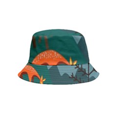 Roe Deer Animal Boho Bohemian Nature Inside Out Bucket Hat (kids) by Grandong