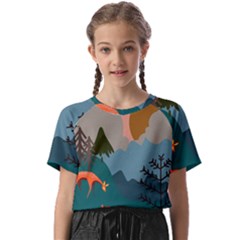 Roe Deer Animal Boho Bohemian Nature Kids  Basic T-shirt by Grandong