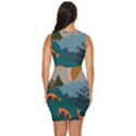 Roe Deer Animal Boho Bohemian Nature Draped Bodycon Dress View4