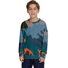 Roe Deer Animal Boho Bohemian Nature Kids  Crewneck Sweatshirt by Grandong