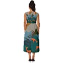 Roe Deer Animal Boho Bohemian Nature Sleeveless Round Neck Midi Dress View4