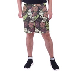 Flowers Leaves Plant Botanical Boho Bohemian Minimalist Nature Men s Pocket Shorts