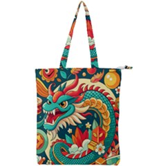 Chinese New Year – Year Of The Dragon Double Zip Up Tote Bag by Valentinaart