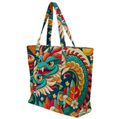 Chinese New Year – Year Of The Dragon Zip Up Canvas Bag by Valentinaart