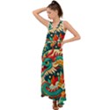 Chinese New Year – Year of the Dragon V-Neck Chiffon Maxi Dress View1