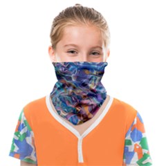 Kaleidoscopic Currents Face Covering Bandana (kids) by kaleidomarblingart