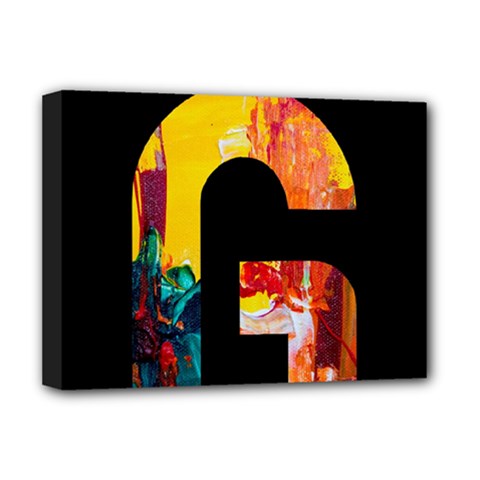 Abstract, Dark Background, Black, Typography,g Deluxe Canvas 16  X 12  (stretched)  by nateshop