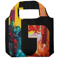 Abstract, Dark Background, Black, Typography,g Foldable Grocery Recycle Bag by nateshop