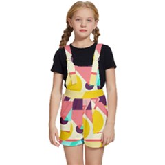 Bicycle, Geometric Figures, Art, Kids  Short Overalls