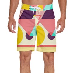 Bicycle, Geometric Figures, Art, Men s Beach Shorts by nateshop