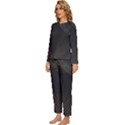 Black Background With Gold Lines Womens  Long Sleeve Lightweight Pajamas Set View2