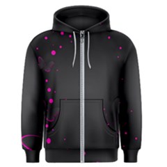 Butterflies, Abstract Design, Pink Black Men s Zipper Hoodie by nateshop