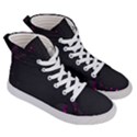 Butterflies, Abstract Design, Pink Black Women s Hi-Top Skate Sneakers View3