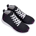 Butterflies, Abstract Design, Pink Black Men s Lightweight High Top Sneakers View3