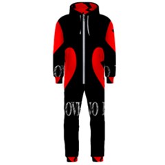 No Love, Broken, Emotional, Heart, Hope Hooded Jumpsuit (men) by nateshop