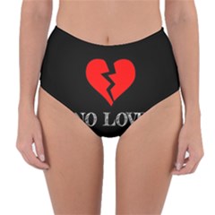 No Love, Broken, Emotional, Heart, Hope Reversible High-waist Bikini Bottoms by nateshop