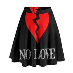 No Love, Broken, Emotional, Heart, Hope High Waist Skirt by nateshop