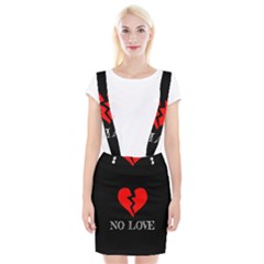 No Love, Broken, Emotional, Heart, Hope Braces Suspender Skirt