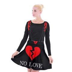 No Love, Broken, Emotional, Heart, Hope Suspender Skater Skirt by nateshop