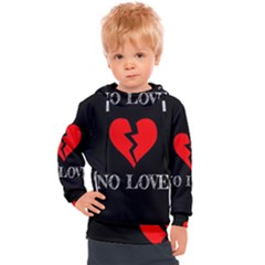 No Love, Broken, Emotional, Heart, Hope Kids  Hooded Pullover by nateshop