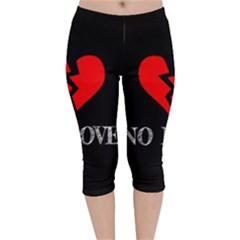 No Love, Broken, Emotional, Heart, Hope Velvet Capri Leggings  by nateshop