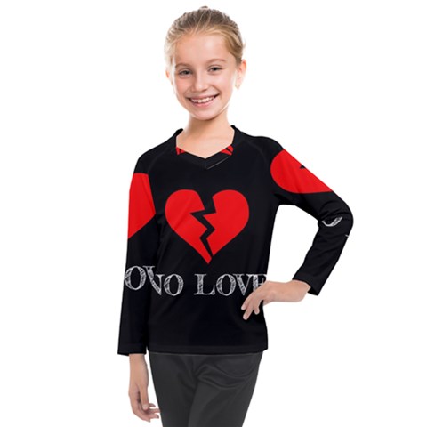 No Love, Broken, Emotional, Heart, Hope Kids  Long Mesh T-shirt by nateshop