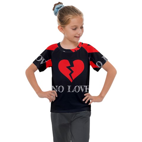 No Love, Broken, Emotional, Heart, Hope Kids  Mesh Piece T-shirt by nateshop