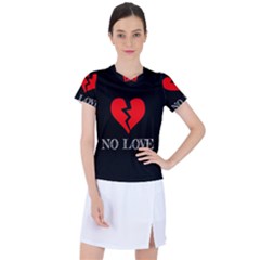 No Love, Broken, Emotional, Heart, Hope Women s Sports Top by nateshop