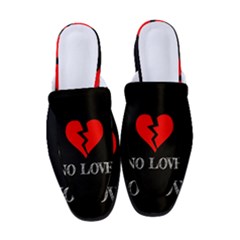 No Love, Broken, Emotional, Heart, Hope Women s Classic Backless Heels by nateshop