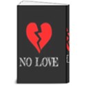 No Love, Broken, Emotional, Heart, Hope 8  x 10  Hardcover Notebook View2