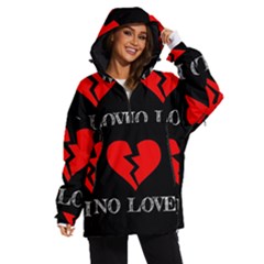 No Love, Broken, Emotional, Heart, Hope Women s Ski And Snowboard Jacket by nateshop