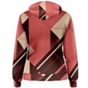 Retro Abstract Background, Brown-pink Geometric Background Women s Pullover Hoodie View2