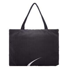 S Black Fingerprint, Black, Edge Medium Tote Bag by nateshop