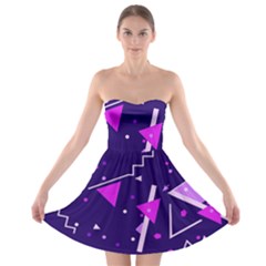 Triangles, Triangle, Colorful Strapless Bra Top Dress by nateshop