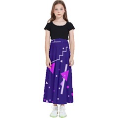 Triangles, Triangle, Colorful Kids  Flared Maxi Skirt by nateshop