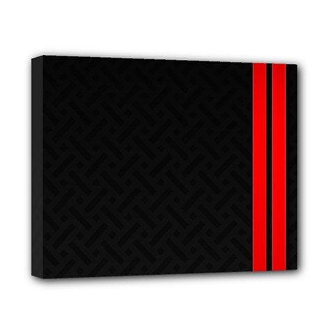 Abstract Black & Red, Backgrounds, Lines Canvas 10  X 8  (stretched) by nateshop